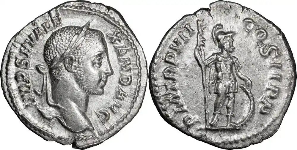 Ancient Roman 227 n. Chr. Severus Alexander. Denarius - Sehr beliebt