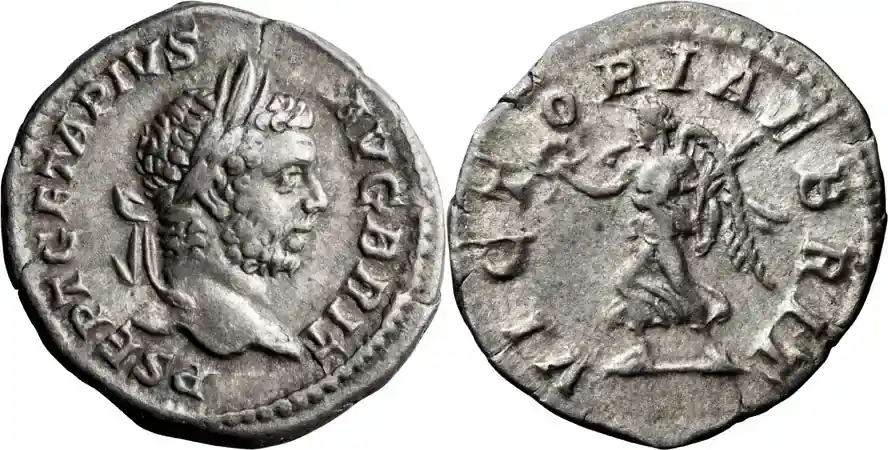 Ancient Roman 210-11 n. Chr. Geta as Augustus. Denarius | Schneller Versand