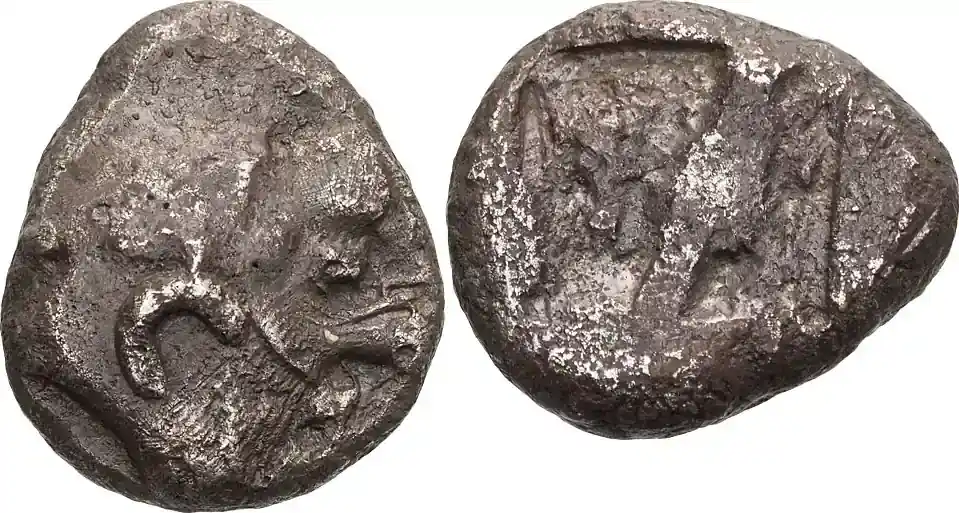 Ancient Greek c. 500 v. Chr Unpublished Stater. Caria, Uncertain Mint. Stater - Premium