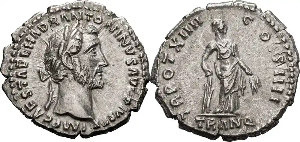 Ancient Roman 151-2 n. Chr. Antoninus Pius. Denarius | Heute bestellen