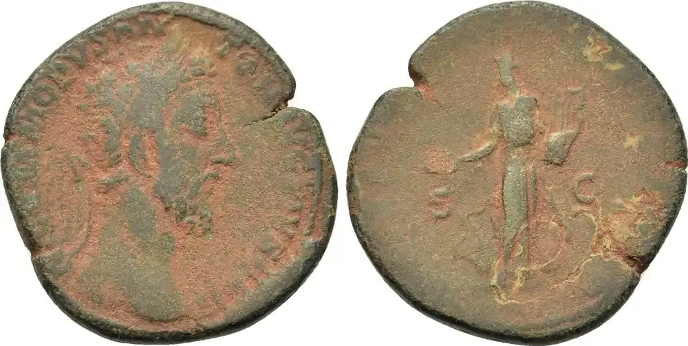 Endet bald - Roman Imperial Commodus (177-192) AE Sestertius s / VF