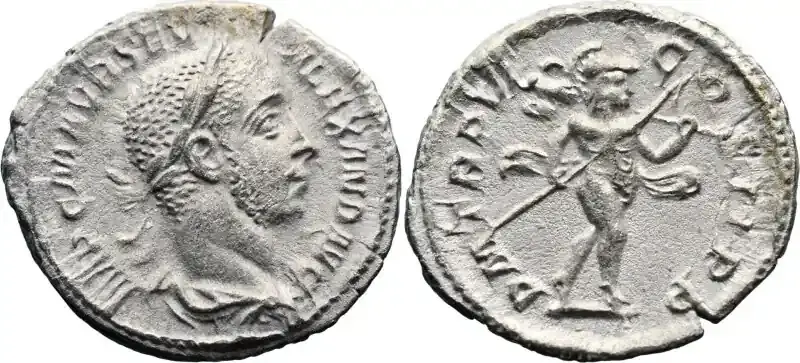 Aktionspreis | AD 229 Roman Imperial. Severus Alexander AR Denarius s/ss