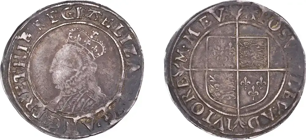 Rabatt | England 1560 – 1561 Tudor – Elizabeth I AR Shilling – Long cross through shield. (6th Issue) ss