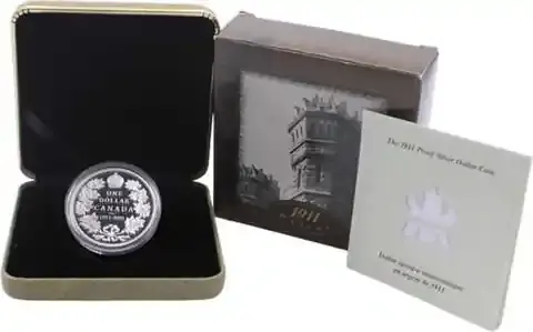 Schnelle Lieferung - Kanada 1 Dollar Silber 2001 PP – Gedenkdollar 1911- 90 Jahre Dollar