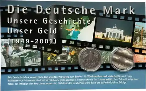 Sonderpreis | Deutschland Set 1 DM und 1 DM entwertet – Die Deutsche Mark im Blister