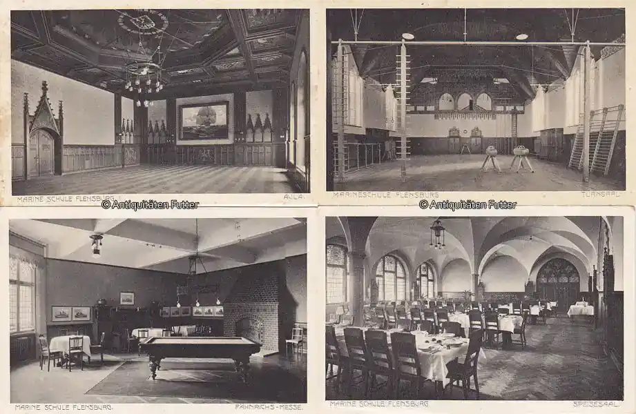 Versandbereit | Mürwik / Flensburg 1913 6 Ansichtskarten / Postkarten / Marine Schule Flensburg 2-3