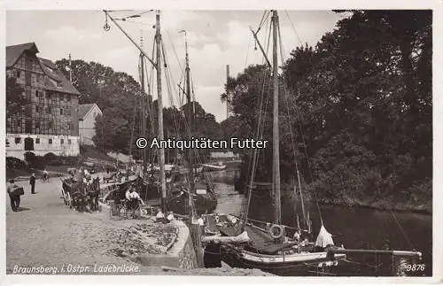 Hochwertig | Braunsberg / Ostpreußen 1940 Ansichtskarte / Postkarte / Braunsberg i. Ostpr. Ladebrücke 2