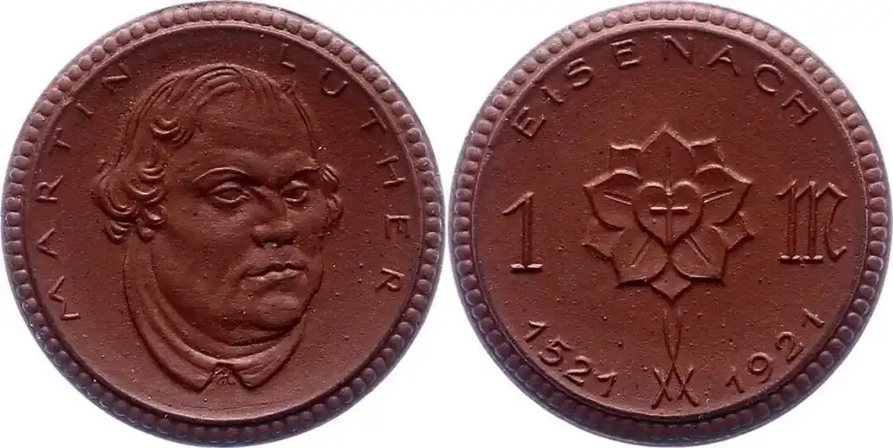 Neue Ware | Deutschland 1 Mark – Eisenach – 1921 I- / VZ+ / VZ-ST