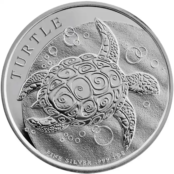 2 Unzen Silbermünze Niue Schildkröte 2015 | Versandbereit