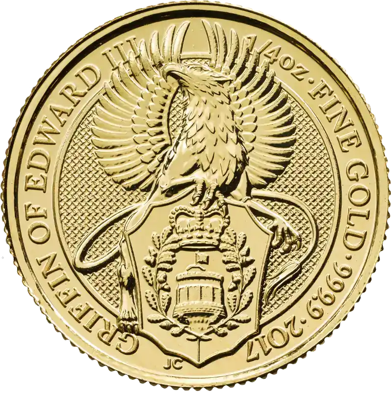 1/4 Unze Goldmünze Queens Beasts Griffin 2017 | Premium