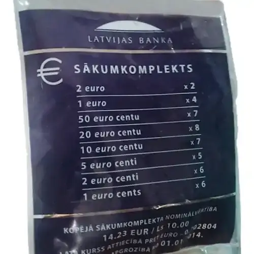 Nur noch kurze Zeit | Lettland 14,23 Euro 2014 bfr. Starterkit