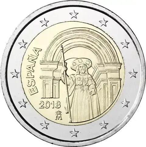 Spanien 2 Euro 2018 bfr. „Santiago de Compostela“ | Schneller Versand