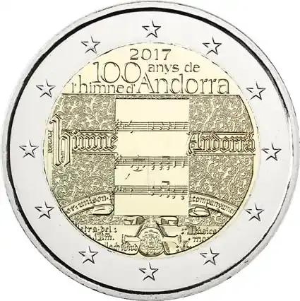 Andorra 2 Euro 2017 Nationalhymne - Online bestellen