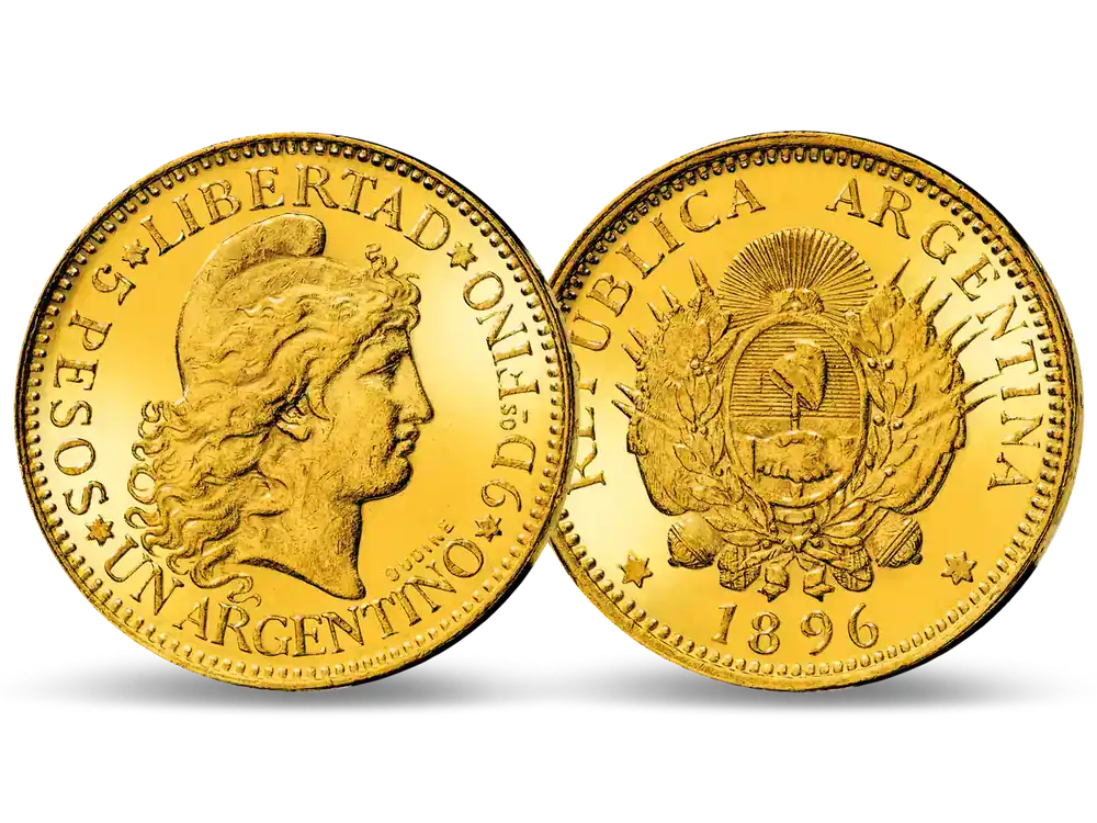 Heute bestellen | Argentinien 5 Pesos 1881-1896 ‘Liberty Head‘