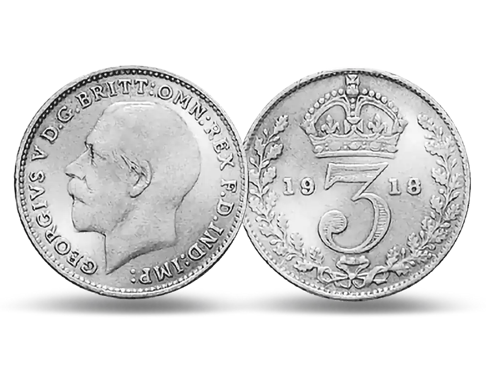 Großbritannien 3 Pence 1911-1920 Georg V. - Nur noch kurze Zeit