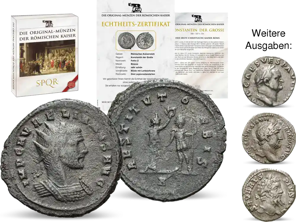 12 Original-Münzen der Römischen Kaiser – Start Kaiser Aurelianus - Sonderaktion