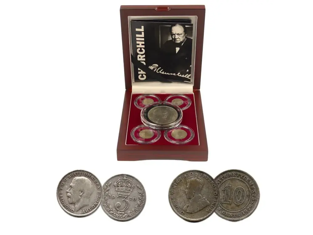 Nur solange der Vorrat reicht | 5er-Set Winston Churchill Fünf-Münzen-Sammlung