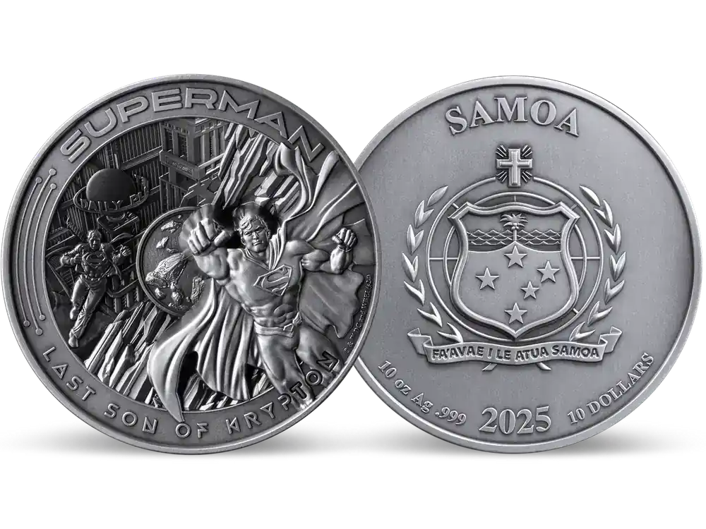 10 Unzen Silber-Multi-Layer-Münze „Superman“™ | Expressversand