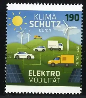 Bund, Michel Nr. 3265 postfrisch – Klimaschutz durch Elektromobilität - Profi-Qualität