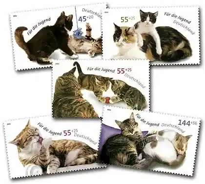 Neue Ware - Bund, Michel Nr. 2402-2406 – Für die Jugend 2004 KATZEN