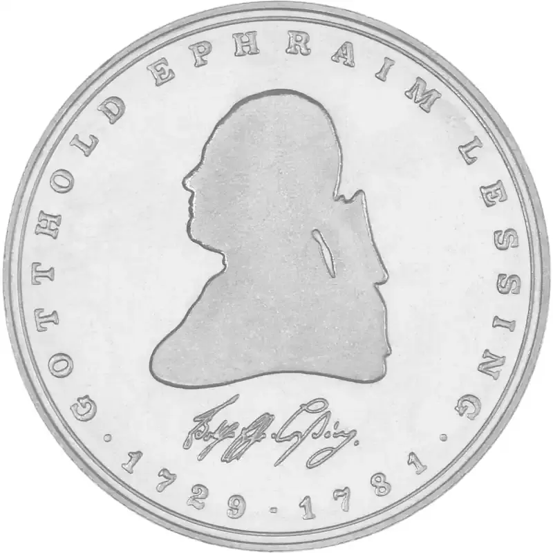 5 DM Gedenkmünze 1981 – 200. Todestag Gotthold Ephraim Lessing | Expressversand