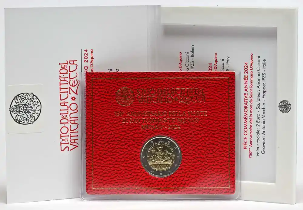 Auf Lager | 2 Euro Aquin 2024 Stgl. Vatikan