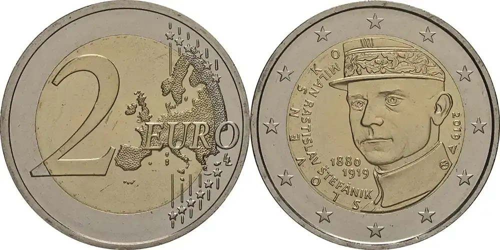 2 Euro Stefanik 2019 bfr Slowakei - Heute bestellen