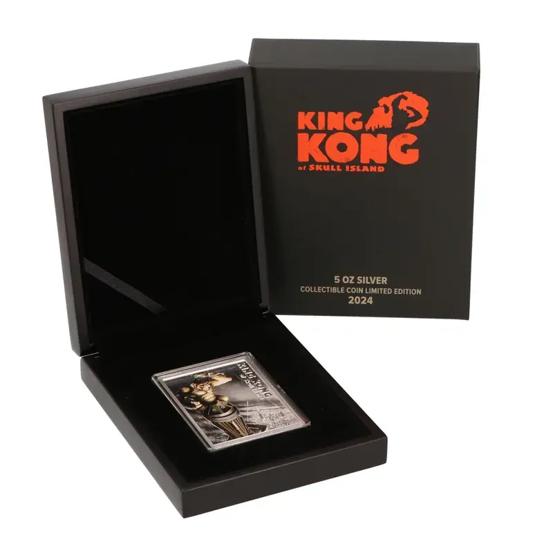 Auf Lager - Samoa 2024 5 Dollar King Kong von Skull Island Empire PP