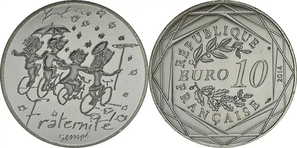 Frankreich 2014 10 Euro Herbst Fraternité bfr | Versandbereit