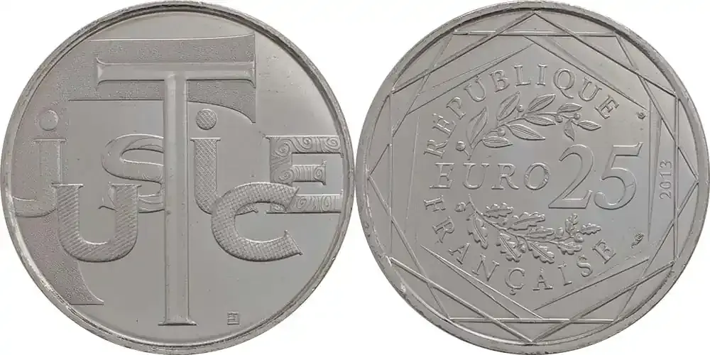 Preishit - Frankreich 2013 25 Euro Gerechtigkeit Stgl.