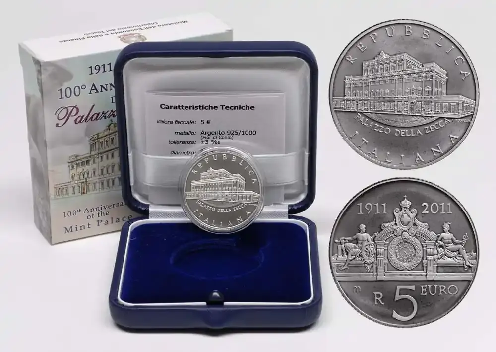 Werkspreis | Italien 5 Euro Münzgebäude 2011 Stgl.