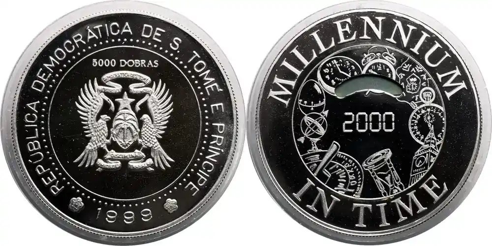 Deal | Saint Thomas & Prince Island 5000 Dobras 1999 Millenium 2000 PP